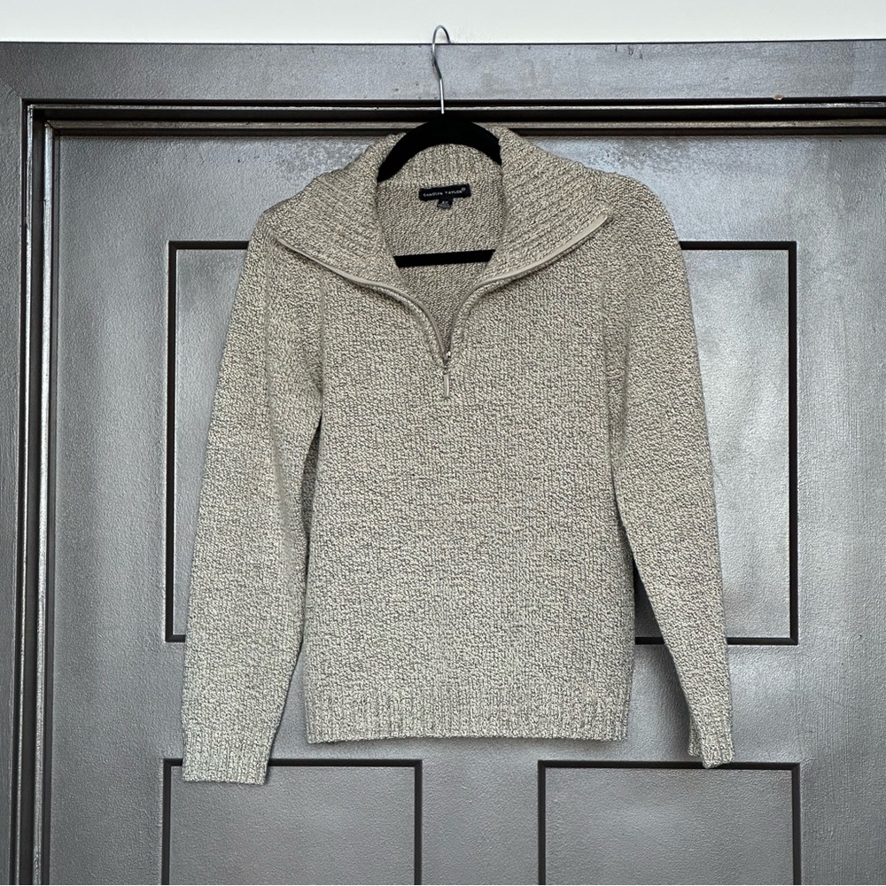 CAROLYN TAYLOR | long sleeve quarter zip sweater